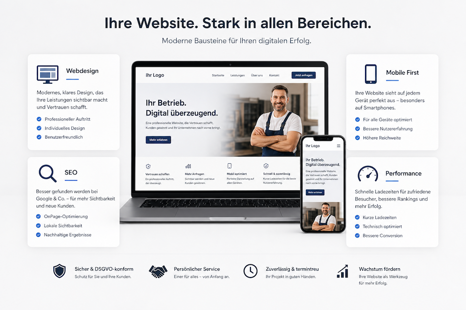 Webdesign, Suchmaschinenoptimierung und technische Umsetzung müssen aufeinander abgestimmt sein